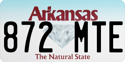 AR license plate 872MTE