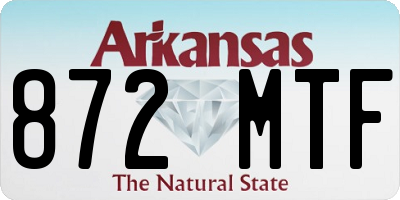 AR license plate 872MTF