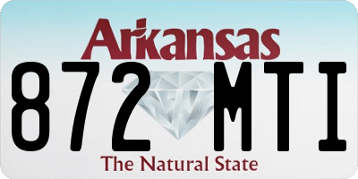 AR license plate 872MTI