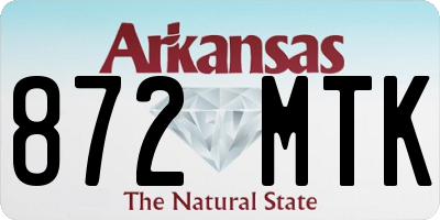 AR license plate 872MTK