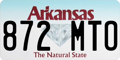 AR license plate 872MTO