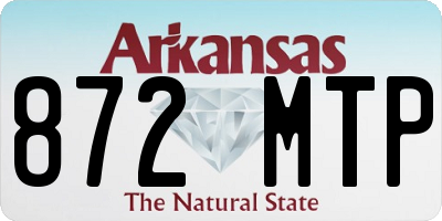 AR license plate 872MTP
