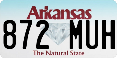 AR license plate 872MUH