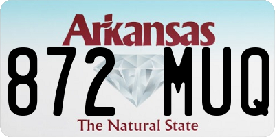 AR license plate 872MUQ