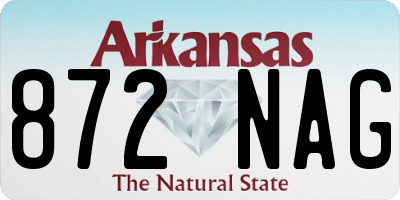 AR license plate 872NAG