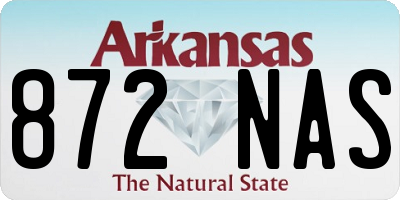 AR license plate 872NAS