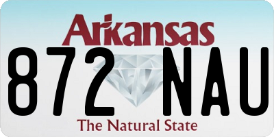 AR license plate 872NAU