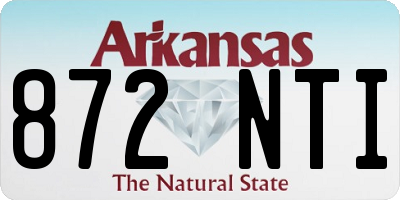 AR license plate 872NTI