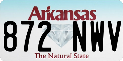 AR license plate 872NWV