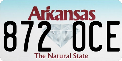 AR license plate 872OCE