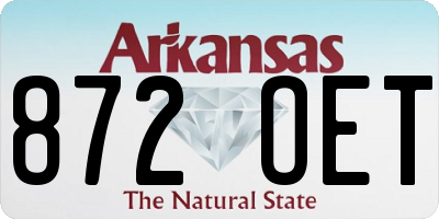 AR license plate 872OET