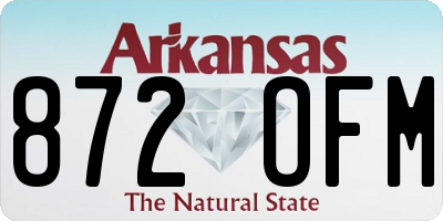 AR license plate 872OFM