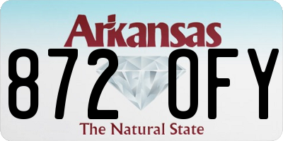 AR license plate 872OFY