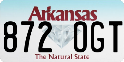 AR license plate 872OGT