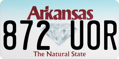 AR license plate 872UOR