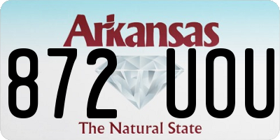 AR license plate 872UOU
