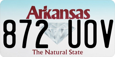 AR license plate 872UOV