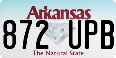 AR license plate 872UPB