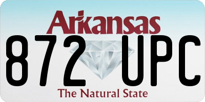 AR license plate 872UPC