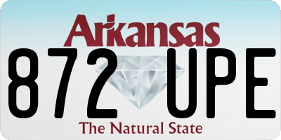 AR license plate 872UPE