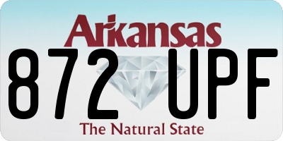 AR license plate 872UPF