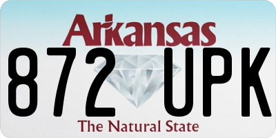 AR license plate 872UPK