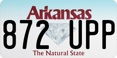AR license plate 872UPP