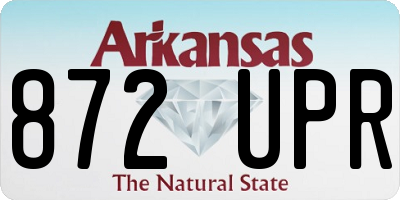 AR license plate 872UPR