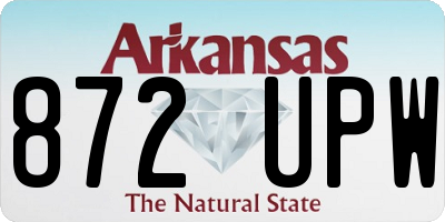 AR license plate 872UPW