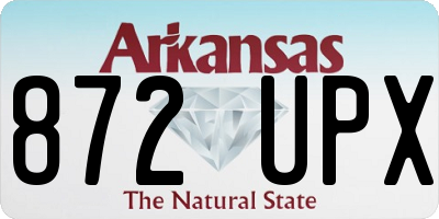 AR license plate 872UPX