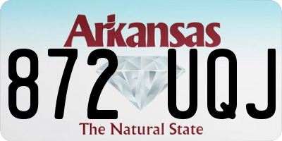 AR license plate 872UQJ