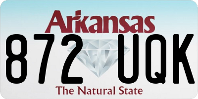 AR license plate 872UQK