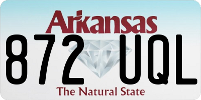 AR license plate 872UQL