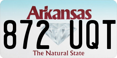 AR license plate 872UQT