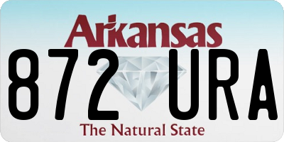 AR license plate 872URA