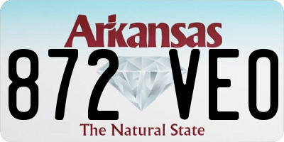 AR license plate 872VEO
