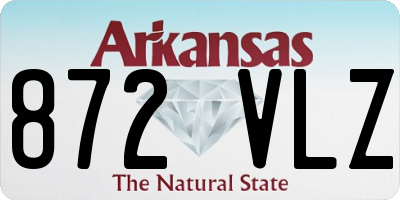 AR license plate 872VLZ