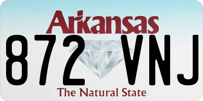 AR license plate 872VNJ