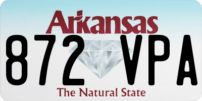 AR license plate 872VPA