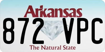 AR license plate 872VPC