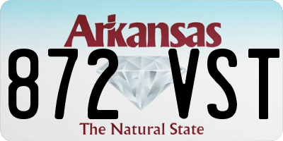 AR license plate 872VST