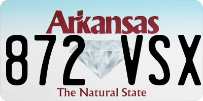 AR license plate 872VSX