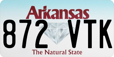 AR license plate 872VTK