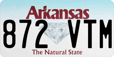 AR license plate 872VTM