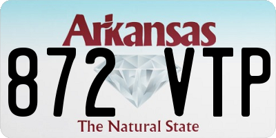 AR license plate 872VTP