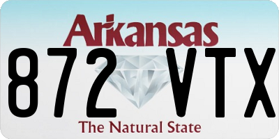 AR license plate 872VTX