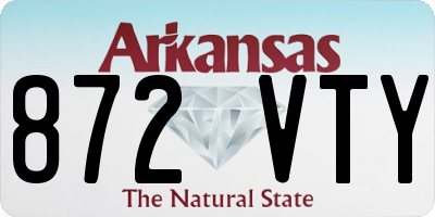 AR license plate 872VTY
