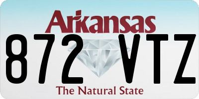 AR license plate 872VTZ