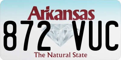AR license plate 872VUC