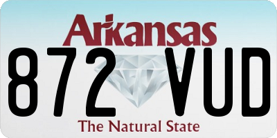 AR license plate 872VUD